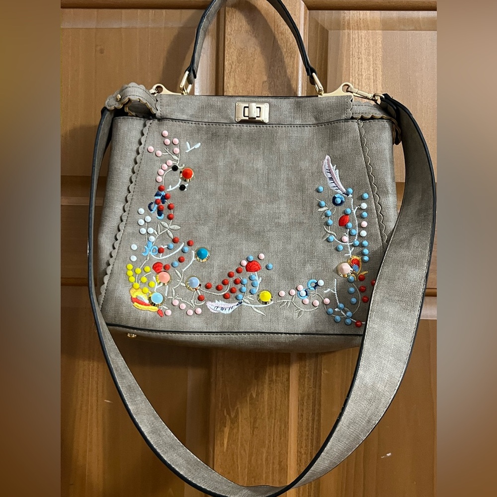 Sassy Jones Jeweled and embroidered hand bag NWOT